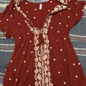 Cute Red Swimsuit Cover Up